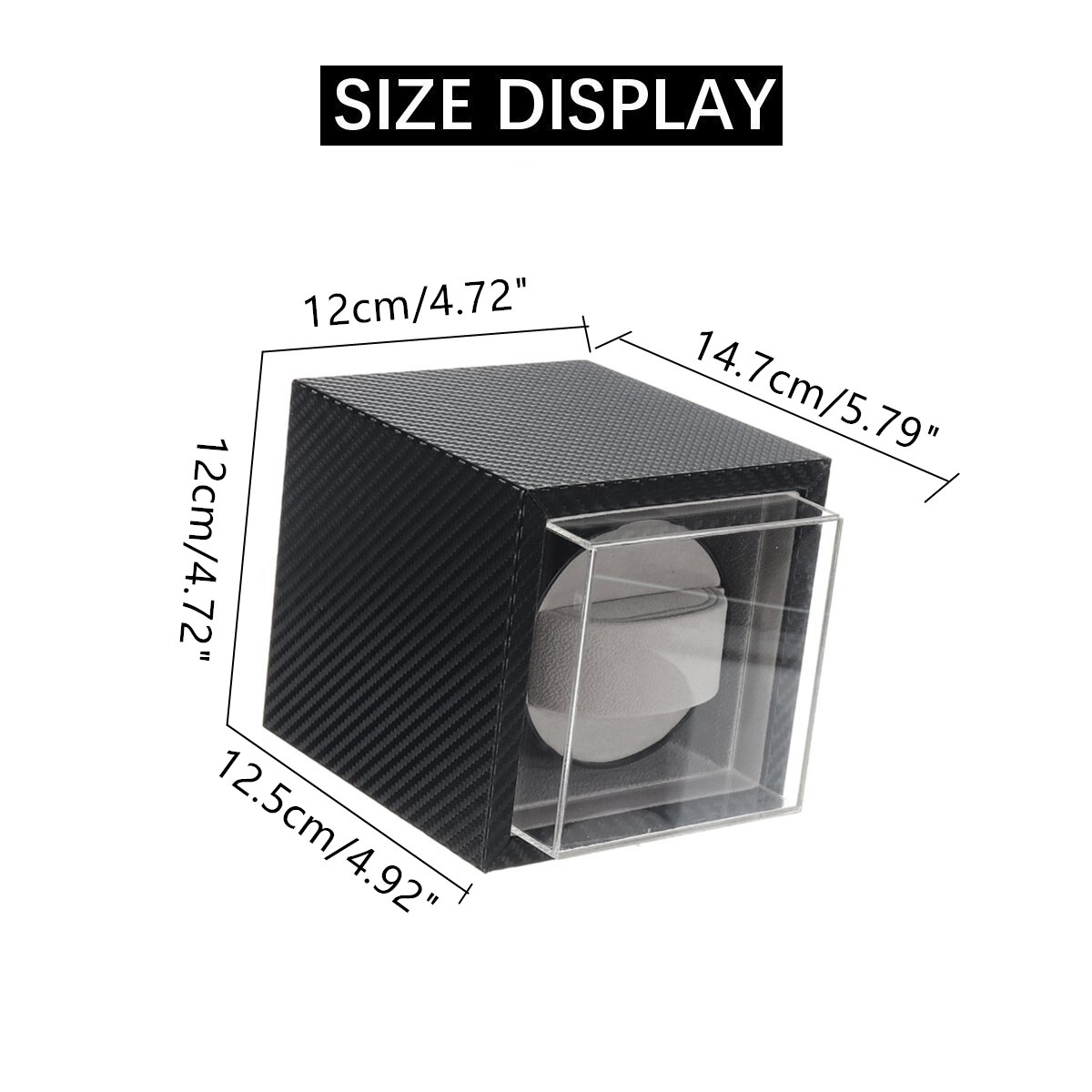 Automatic Watch Winder Case Mute Motor Carbon Fiber Watches Display Box Storage Watches Accessories Collection Box Organizer