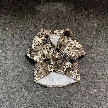 Japan Kimono Shirt for Dogs Puppy Shirt Shiba Inu Summer T-shirt Pet Dog Clothes Bulldog Pets Clothing Costume GZC06: Black / XXL