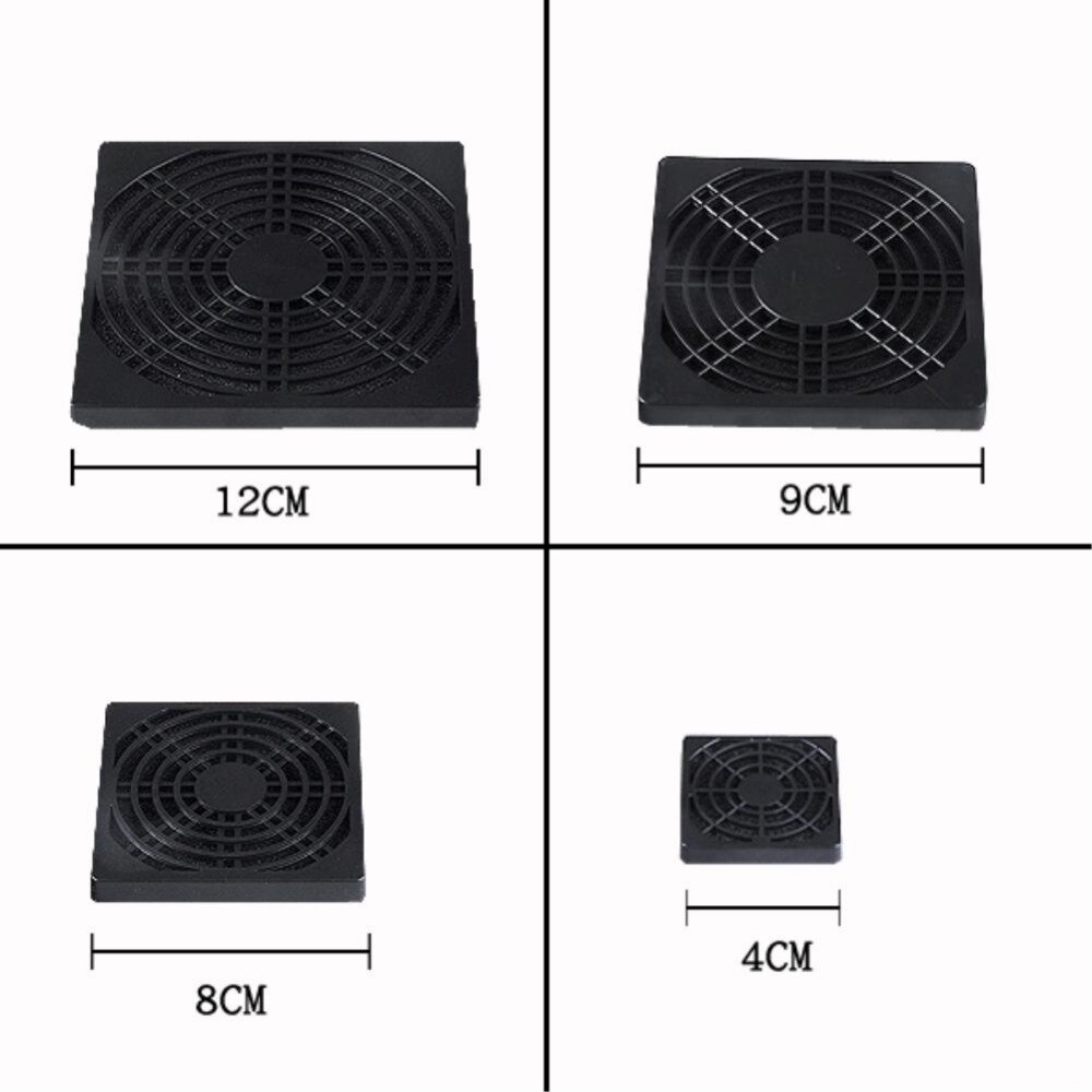 Ycdc 1pc pölytiivis 40mm 80mm 90mm 120mm kotelo tuuletin pölysuodatin suojus säleikön suojakansi tietokoneeseen tietokoneen puhdistus tuulettimen kotelo