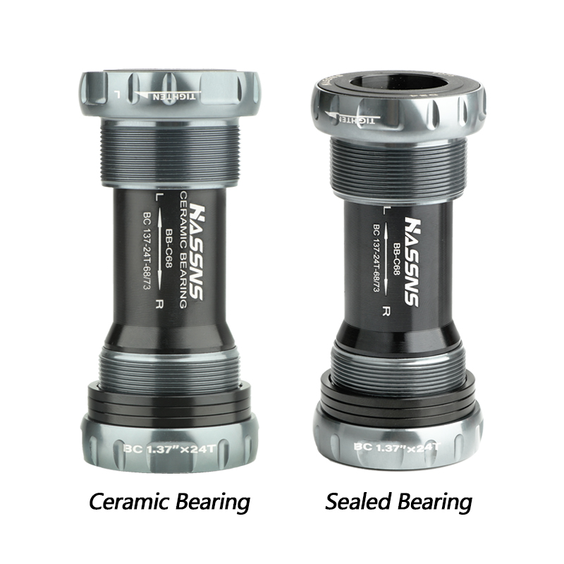 HASSNS Central Movement Bicycle Bottom Bracket Mtb Hollowtech Central Movement Mountain Bike Ceramics BB For Integrated Crankset