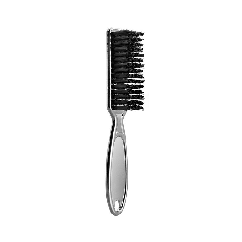 Cepillo de pelo galvanizado, mango suave, cepillo limpio del pelo, peluquero, cuello, polvo, pelo roto, peine, peluquería cuidado del cabello, herramientas: Plata