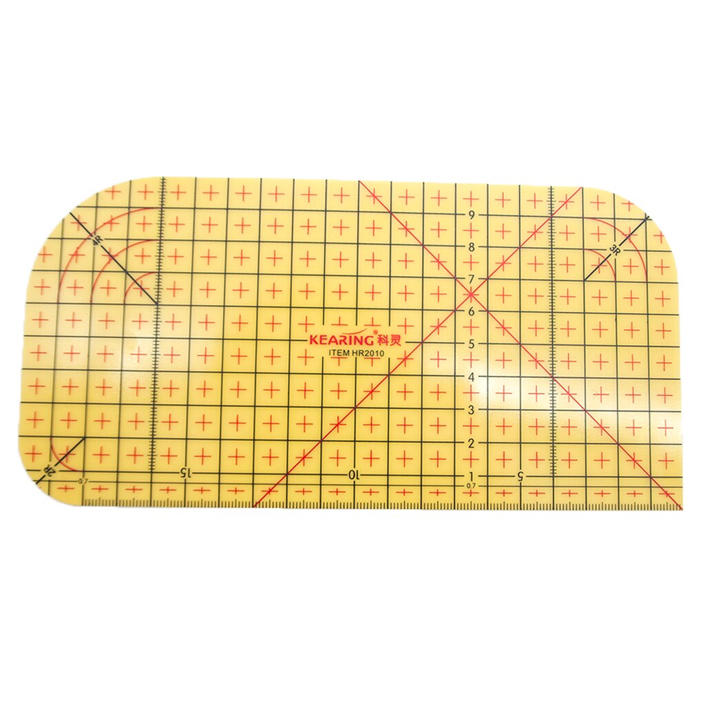 Regla de reglas de costura de resina, sin miedo a la plancha seca o al vapor para plegar, medir el dobladillo de presión de 20cm x 10cm