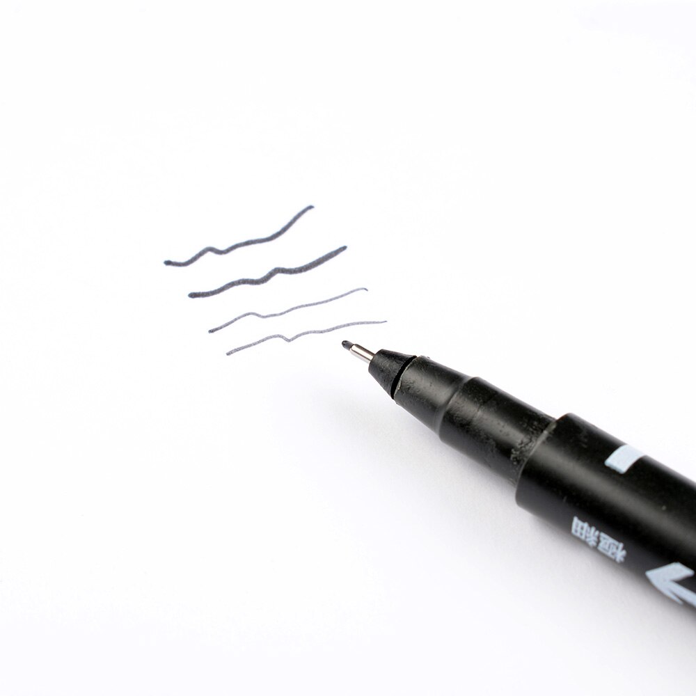 3 Pcs Dubbele Hoofden Twin Tip Permanente Zwarte Inkt Marker Pennen Fijne Punt Inkt Paint Draw Kantoor Schoolbenodigdheden Briefpapier vette Pennen