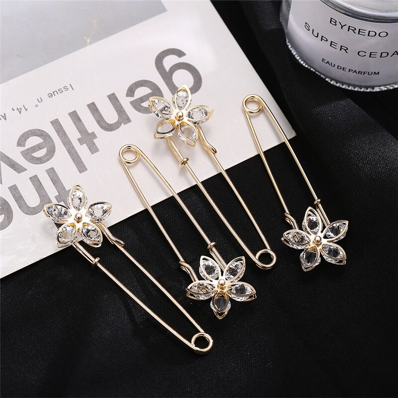 17KM-Alfileres de ropa de perlas Vintage para mujer, conjunto de broches con hebilla para vestido y pantalones, accesorios de tendencia, joyería,: CS5309213