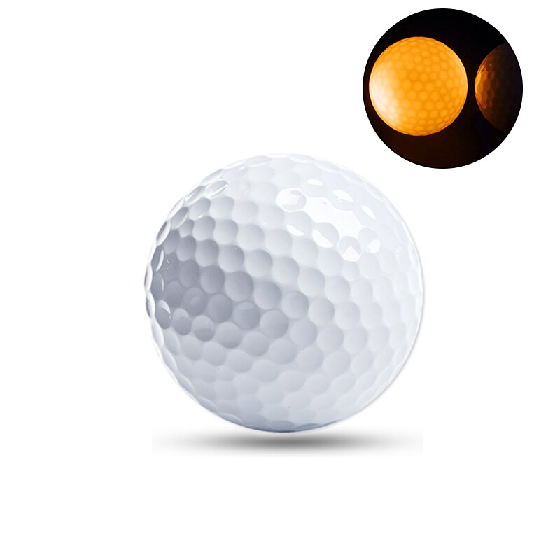Bola de golfe luminosa de alta qualidade desgastar-resistente à noite escura esporte prática equipamentos de treinamento portátil led eletrônico bola de golfe: orange