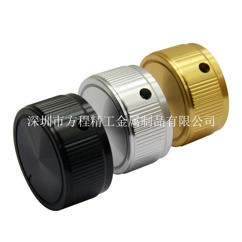 Aluminiumlegering Effen Gestreepte Knop Diameter 35 Mm Hoogte 17 Mm Binnenste Gat 6 Mm Knop