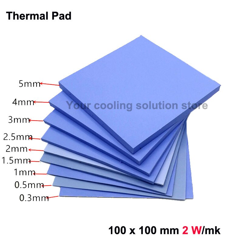 Thermal pad 2 W/mK 120X120mm Thermal conductivity CPU Heatsink Cooling Conductive Silicone Pad Thermal Pads