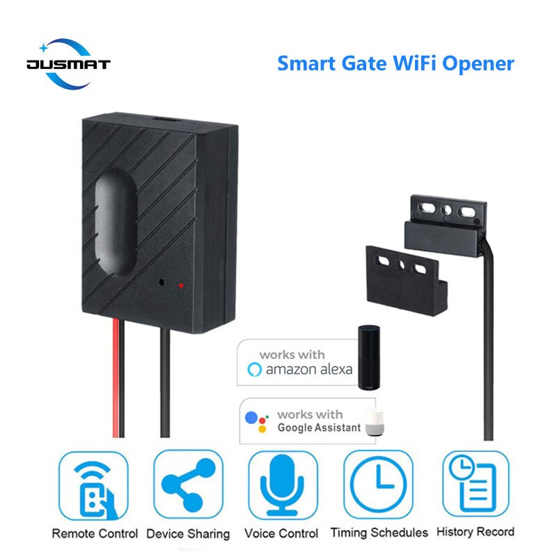 Smart WIFI Opener Garage Door Wireless Controller Work with Alexa Echo