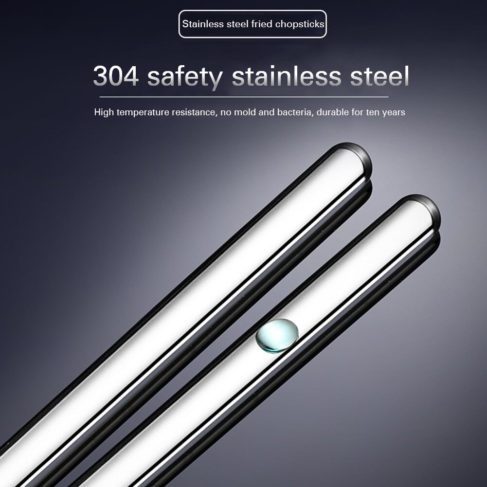 1pair Cooking Chopsticks Anti Scald Noodles Stainless Steel Pot Solid 36cm Lengthen Kitchen Tool Table Cutlery Home Party
