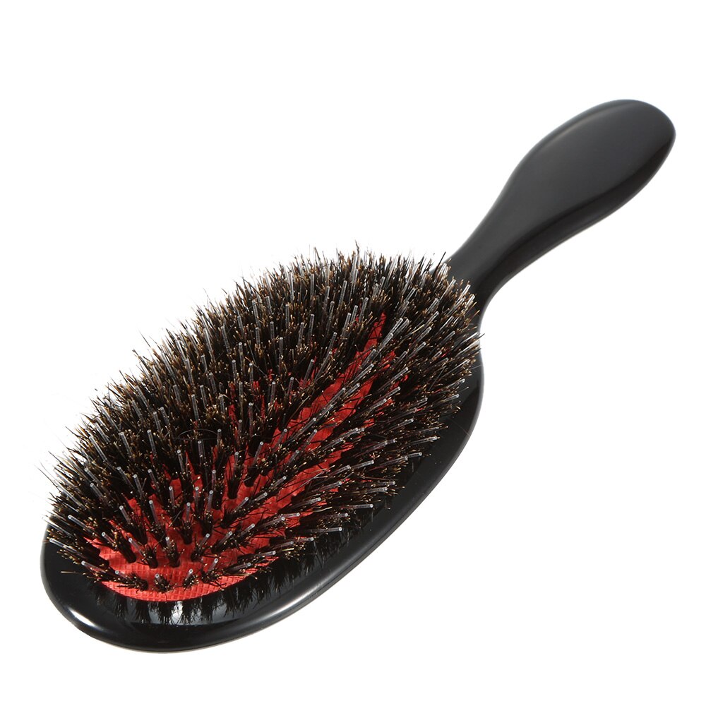 Cepillo de pelo para belleza, cepillo de pelo para masaje del cuero cabelludo, peine ovalado, peine de paleta antiestática, Herramienta de Peinado cerdas de jabalí y cepillo de pelo de nailon