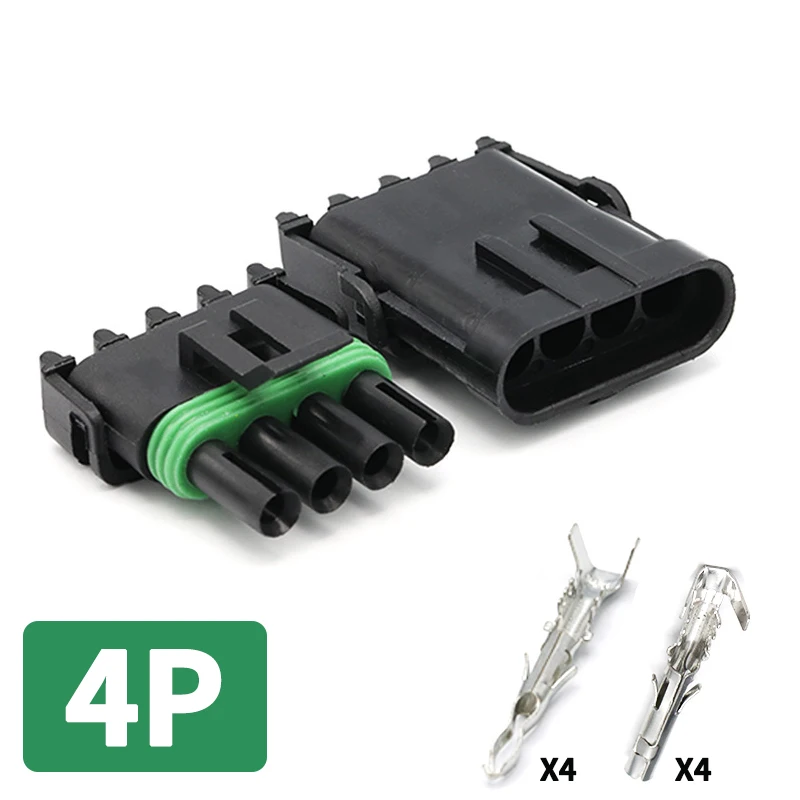 Delphi 2,5 Serie 1/2/3/4/6 Stift Automobil Wasserdichter Steckverbinder Männlich Weiblich Steckdose Anschlusshülle: MULTI
