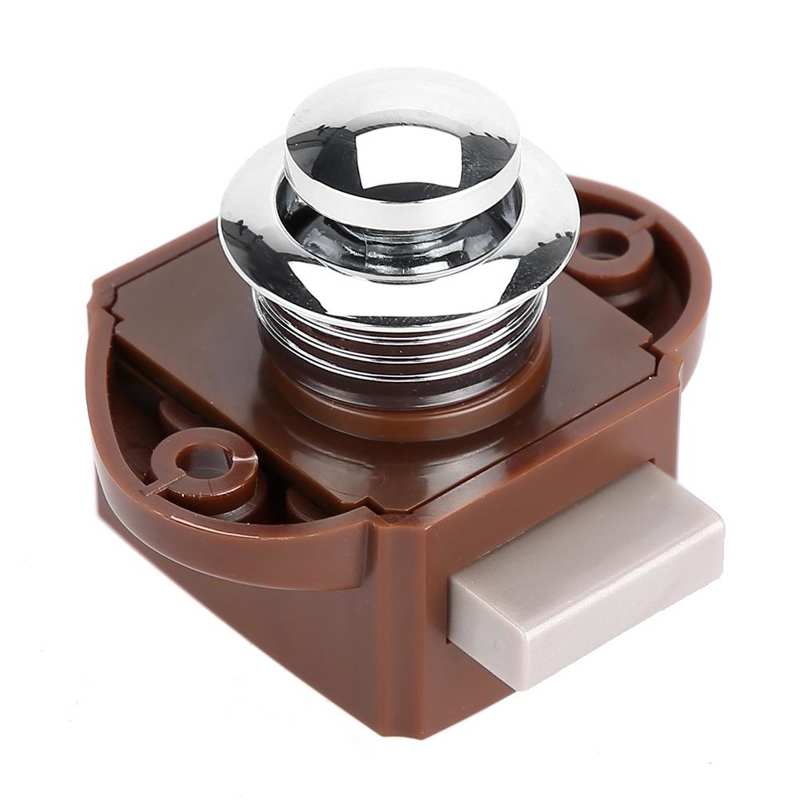 boat marine yacht rod Zinc Alloy Keyless Push Button Catch Lock For Boat RV Drawer Cabinet Door Knob boat