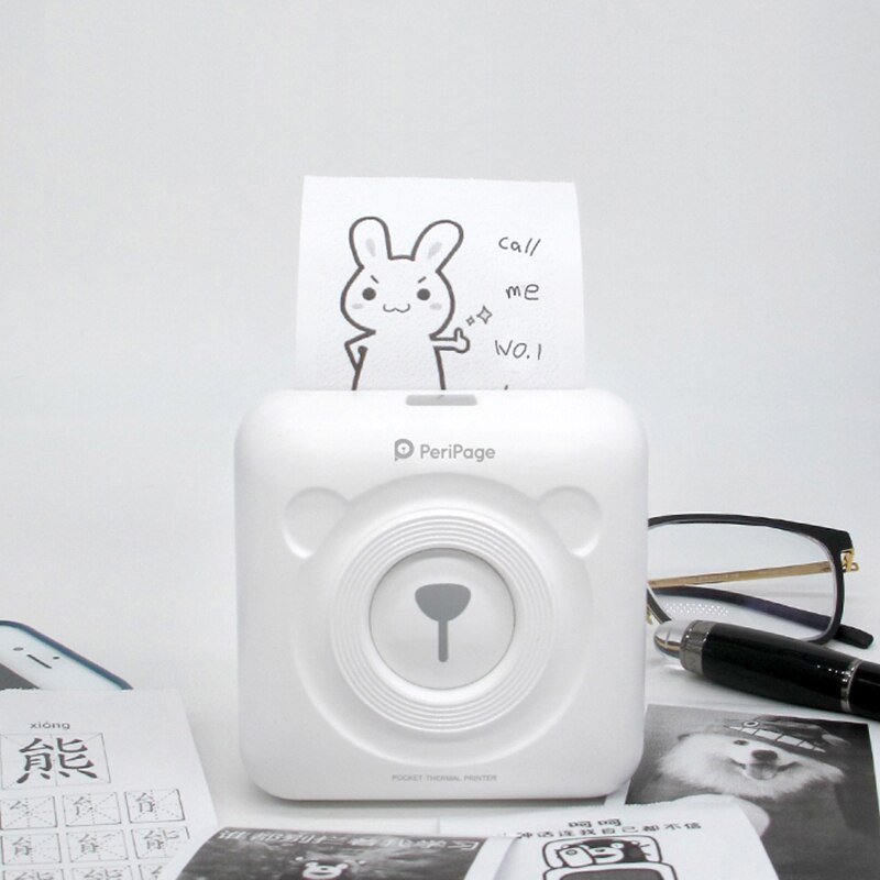 Peripage  a6 mini bærbare fotoskriveren øyeblikks bilde lommeskriver 58 mm utskrift trådløs bluetooth android ios skrivere