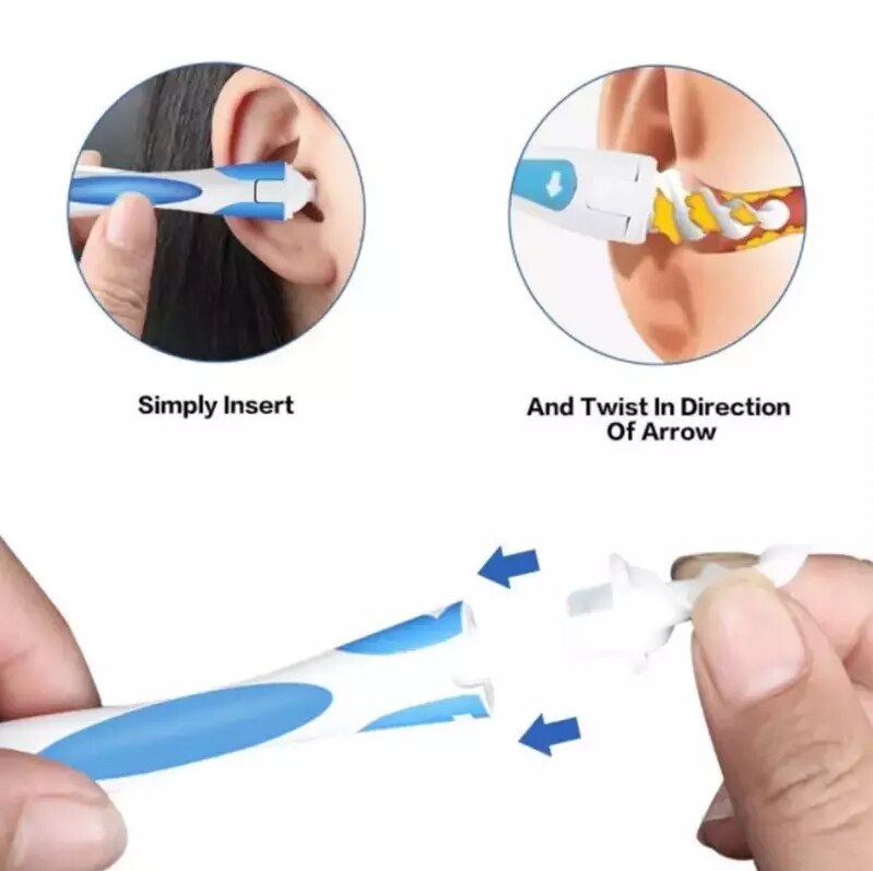 Siliconen Ear Wax Removal Tool Set Flexibele Zachte Spiraal Wattenstaafje Pick Cleaner Silicon Lepel With16 Vervanging Tips Gehoorapparaat Oor