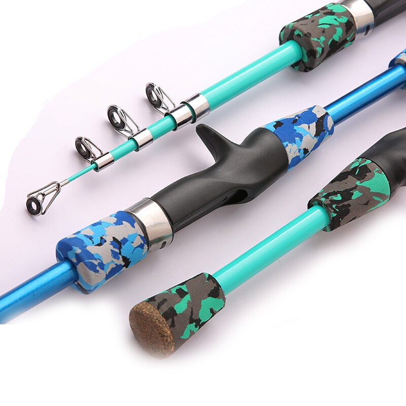 1.3m 1.5m 1.8m Carbon Fiber fishing rod Super short pocket Portable Spinning pole telescopic fishing rod fishing pole