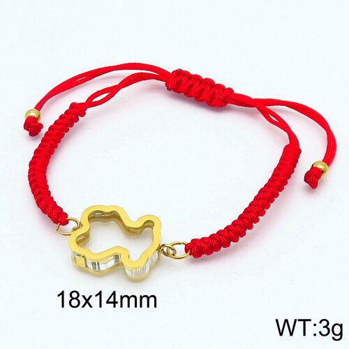 European and American foreign trade bear series hollow bracelet bracelet stainless steel titanium steel rose gold jewelry: 3