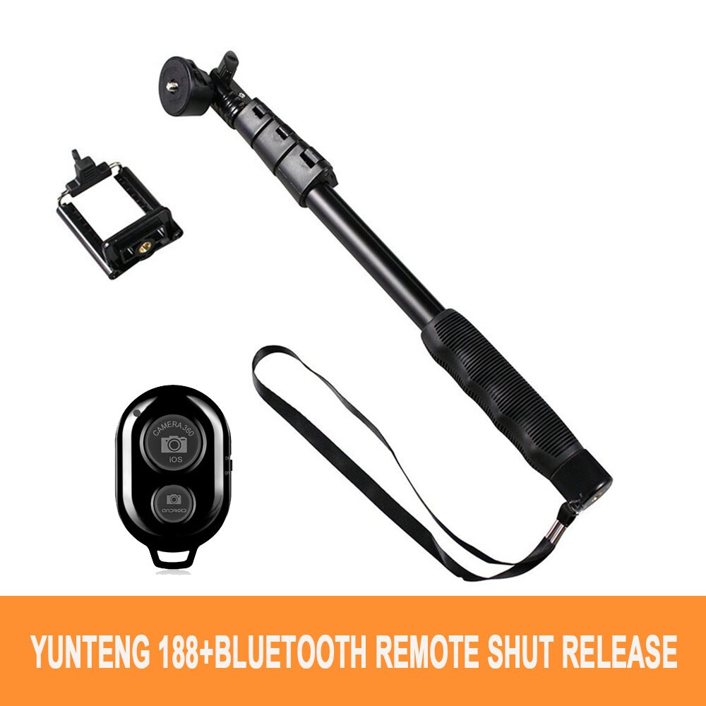 Yunteng 188 Handheld Extendable Pole Selfies Camera Monopod Selfie Stick Tripod Para Selfie For Phones iphone 7 8 Gopro 4/5/6/7: Kits 3