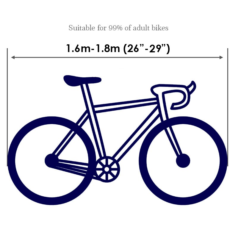 Cubierta de Interior para bicicleta de montaña, tela elástica de , 26-28 pulgadas, cubierta antipolvo, protección de neumáticos, almacenamiento de accesorios para bicicleta
