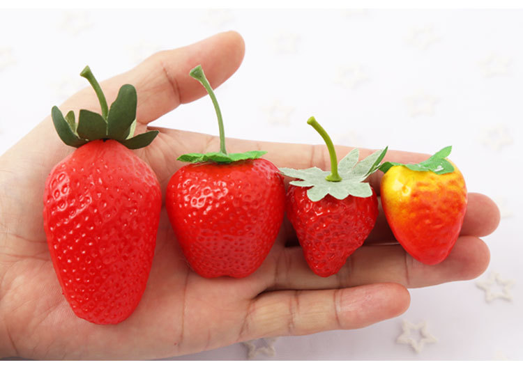 Simulation Strawberry Plastic Foam Model Decor Simulation Fruit Home Furnishing Soft Decoration Decor Photography Props 20PC