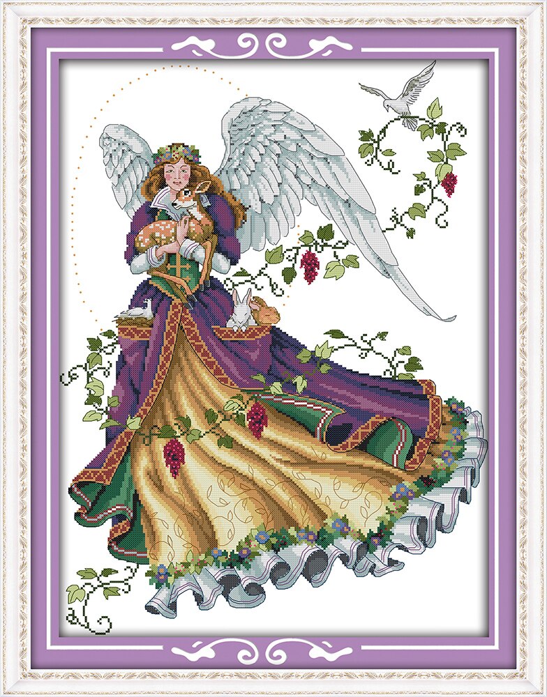 Angel 4 cross stitch kit aida 14ct 11ct count printed canvas stitches embroidery DIY handmade needlework