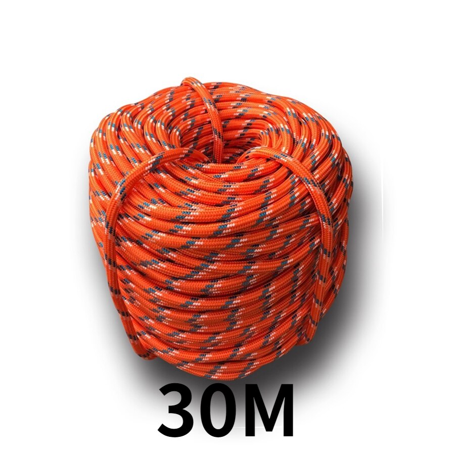 Profession Rock Climbing Rope 10m/20m/30m/50m Outdoor Emergency Wear Resistant 10mm Diameter High Strength Hiking Accessory Tool