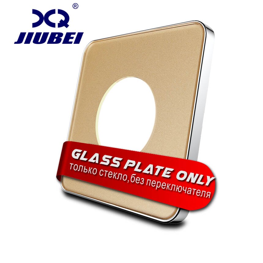 Jiubei – panneau en verre cristal simple, 80x80mm, perle blanche de luxe, pour prise d'interrupteur mural, pièces de rechange à monter soi-même, standard ue