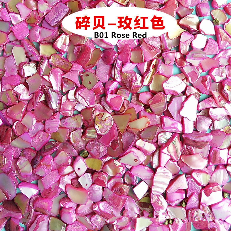 100 g/partij Kleurrijke Crush Shell Fragment Voor DIY Shell Schilderen Kleuterschool Handgemaakte Craft Materiaal Pakket Art Decor Maken Tool