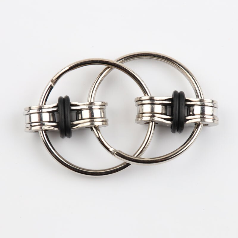 Metal Puzzle Chain Fidget Toy For Autism Chain Fidget Toy Stress Relieve ADHD Top Puzzles Hand Spinner Key Ring Sensory Toys: 07
