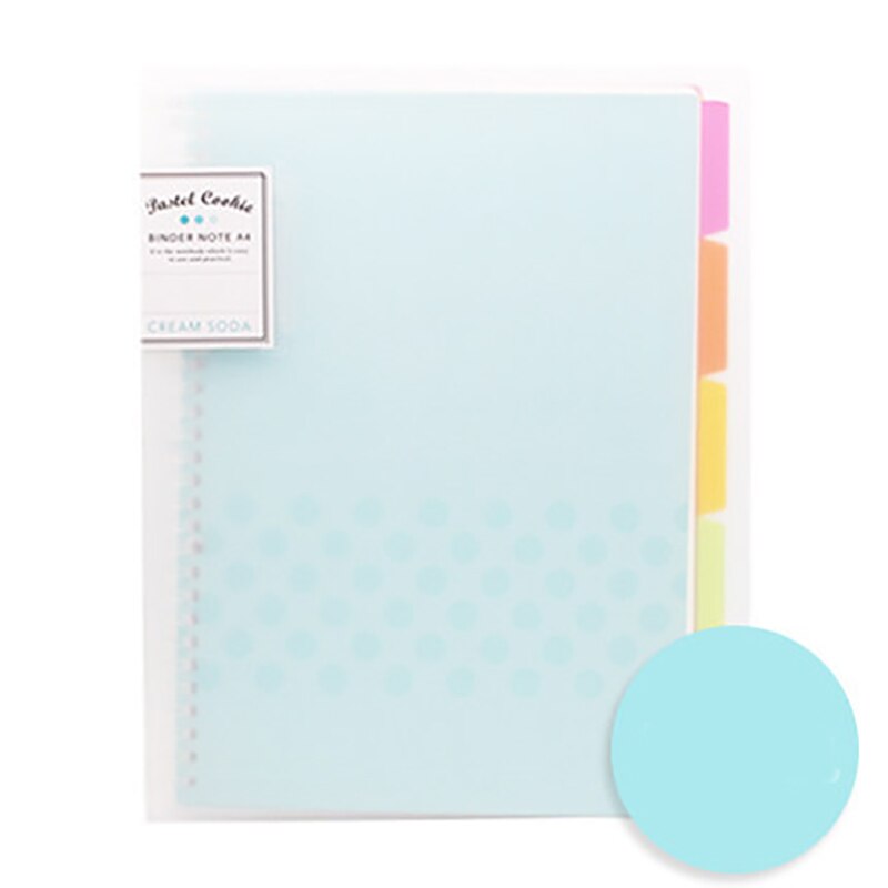 Loose Leaf Inner Core Macaron Note Boo Office School Supplies Ring Binder A5 B5 Notebook Diary Plan Binder: A4 blue RUCP10B
