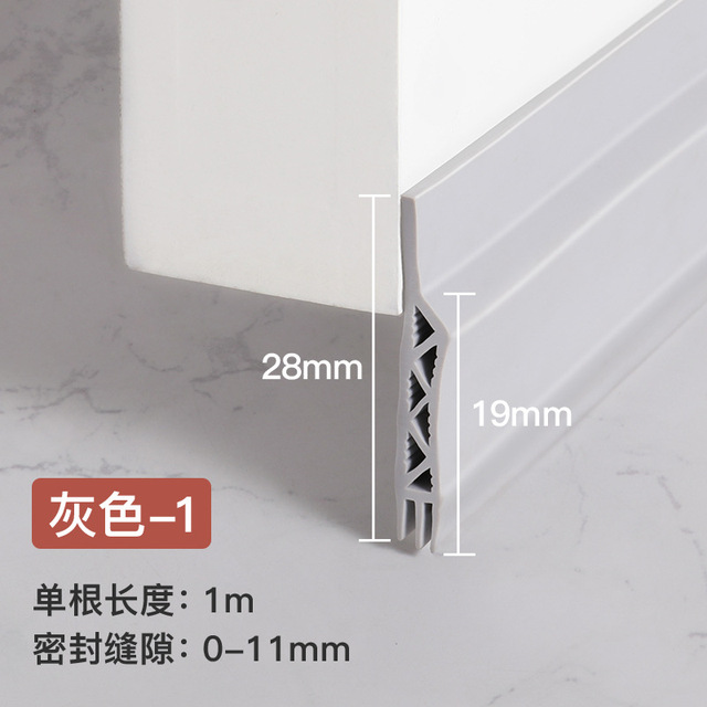 93Cm Pcv Zelfklevende Tochtstrips Onder Deur Raam Afdichting Strip Noise Tochtstrip Draft Stopper Sweep Strip Deur seal: Style A2