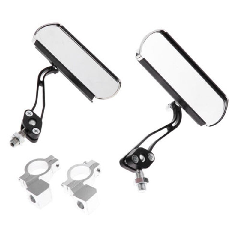 1 par sykkelspeil universalt justerbart bakspeil terrengsykkel sykkelstyre speil sykkeltilbehør: Svart