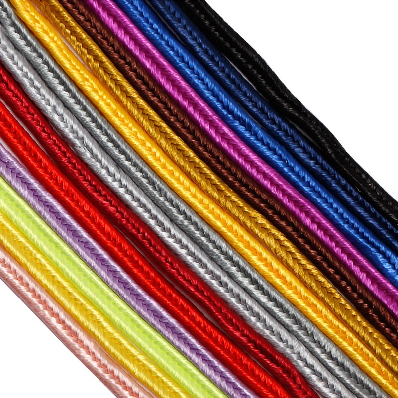 30 metros (33 yardas) 3mm cordón de nailon de colores nudo chino cordón de vientre de serpiente DIY abalorios joyería material trenzado hecho a mano