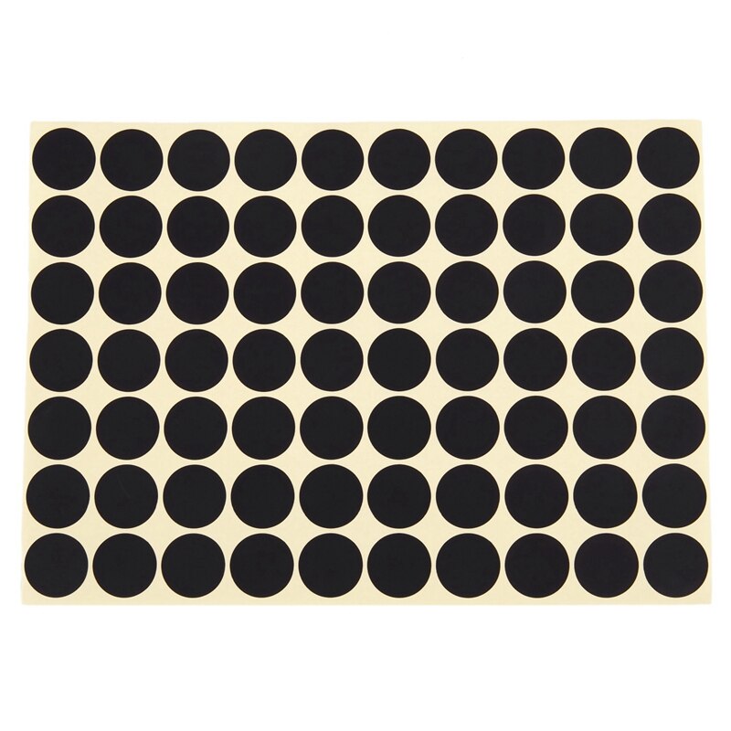 2X 19Mm Circles Round Code Stickers Self Adhesive Sticky Labels Black