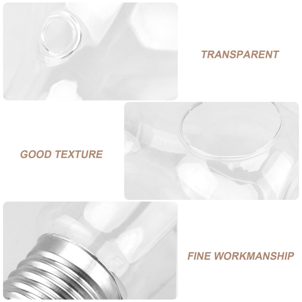 2pcs Light Bulb Shape Glass Hanging Vase Hydroponic Hanging Vase for Home