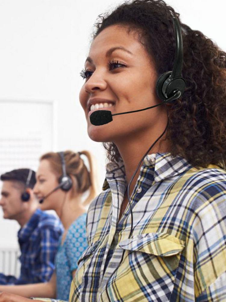 Telefon-computer-headset mit mikrofon, usb-verkehrs-headset, kopfhörer mit geräuschunterdrückung und drehbarem mikrofon für den pc