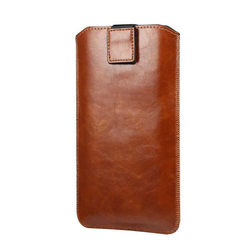 Universal PU Leather Case Mobile Phone Belt Pouch for iPhone 11 11pro max X XR XS MAX 8 7 6 plus 5 5S SE Small Waist Case: 4.8-5.2 inch / Brown