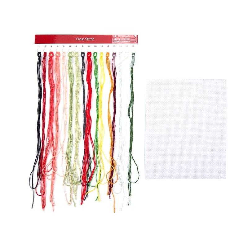 DIY hand-woven cross stitch set embroidery set 14CT flower bee pattern stitch 15 * 19cm home decoration: Default Title