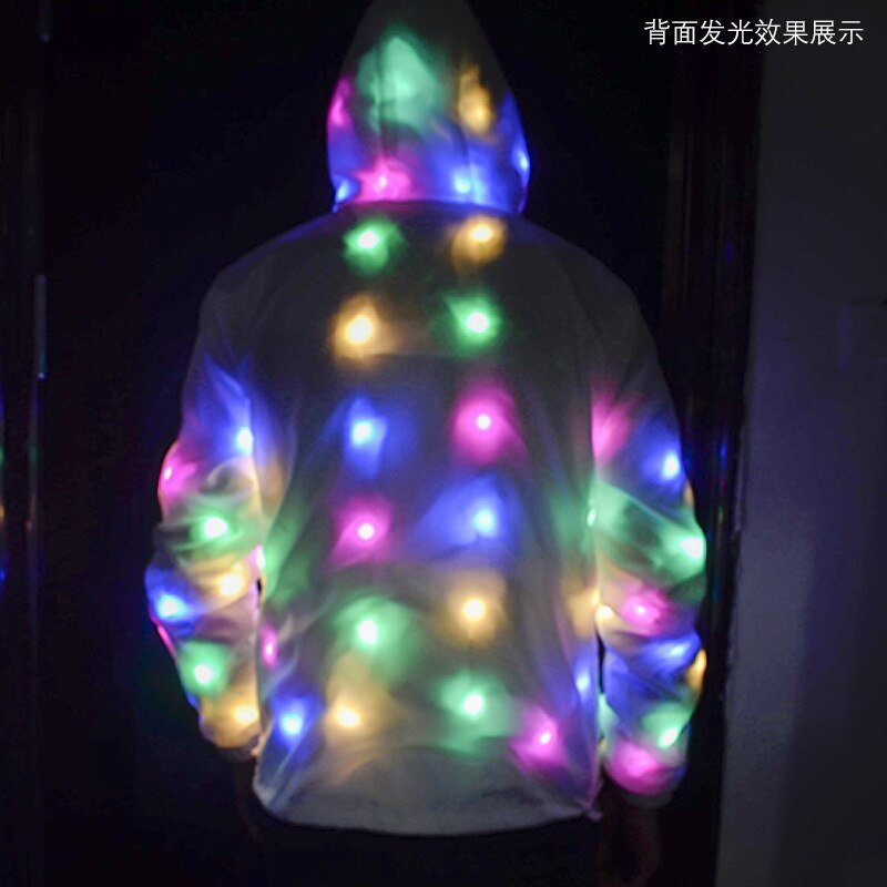 Waterdichte kleurrijke Led lichtgevende kleding dans LED flash jas kleding activiteit party prestaties levert