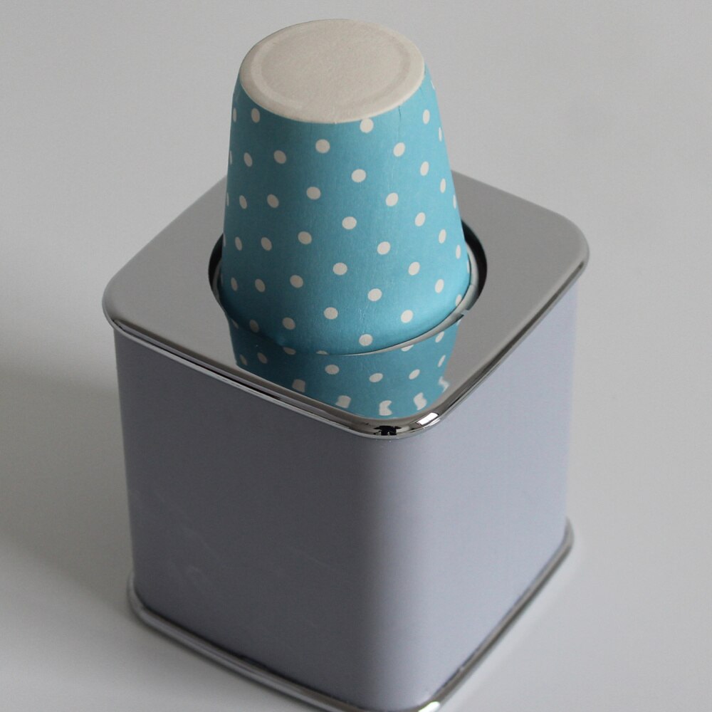 Disposable Water Cup Dispenser Paper Cup Dispenser Type Beverage Cup Holder with 20PCS Cup (Random Pattern Cup)