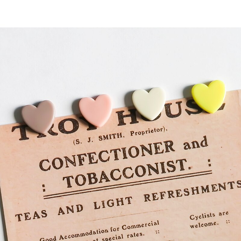 10PCS Cute Mini Fridge Magnets Colorful Love Heart Small Refrigerator Stickers Lovely Photos Wall Magnetic Sticker For Home Deco