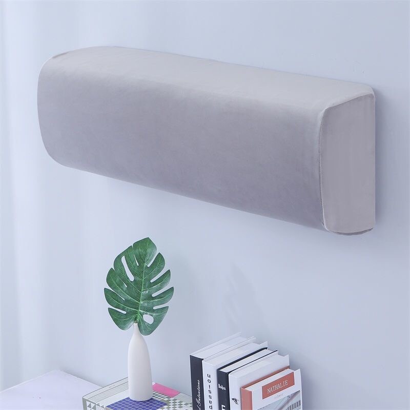 Cubierta universal para aire acondicionado, cubierta AUX montada en la pared, tela a prueba de polvo, en múltiples colores, adecuada para 1P 1,5 P: Silver gray