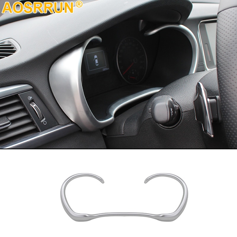 Bil-styling dekoration bil instrumentpanel instrumentbræt bezel cover trim abs styling klistermærke til kia optima  k5 tilbehør