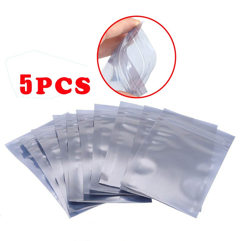 Sacs de protection antistatique ESD 15*20cm, sac d'emballage antistatique, sac de rangement antistatique étanche à fermeture éclair: 5PCS