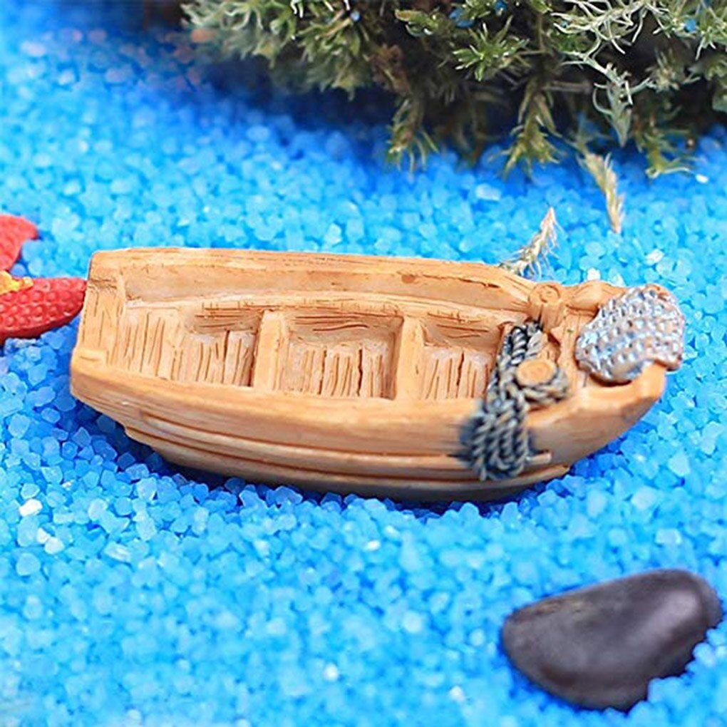 Tuin Ornamenten Miniatuur Boot Ocean Beach Resin Craft Micro Lands Cape Fairy Poppenhuis Decoraties Aquarium Fish Tank Decor