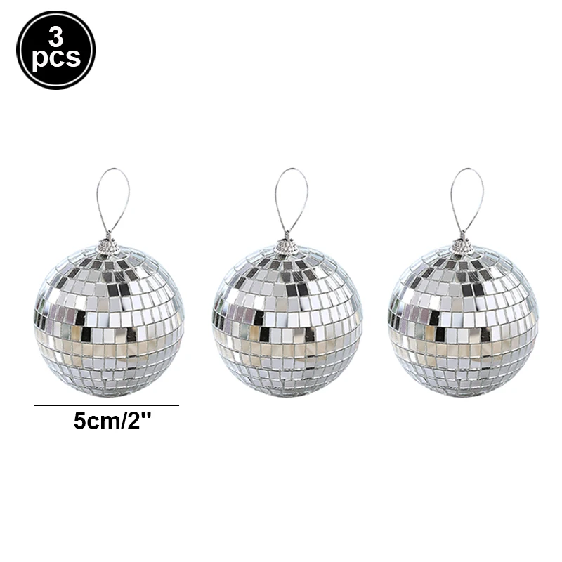 Bola de discoteca con espejo de 2-10cm, decoraciones de de los años 70, adornos colgantes reflectantes para decoración de pasteles de de cumpleaños, suministros de boda: Verde menta