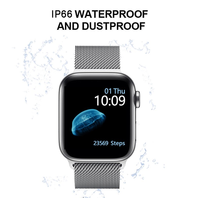 IWO-reloj inteligente IWO 8 serie 5, con llamadas, Bluetooth, control del ritmo cardíaco y de la presión sanguínea, 44mm, para IOS y Android