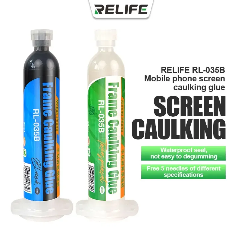 RELIFE RL-035B Mobile Phone Screen Caulking Glue 30ML Waterproof Middle Frame Rear Glass Repair Tools Screen repairGlue