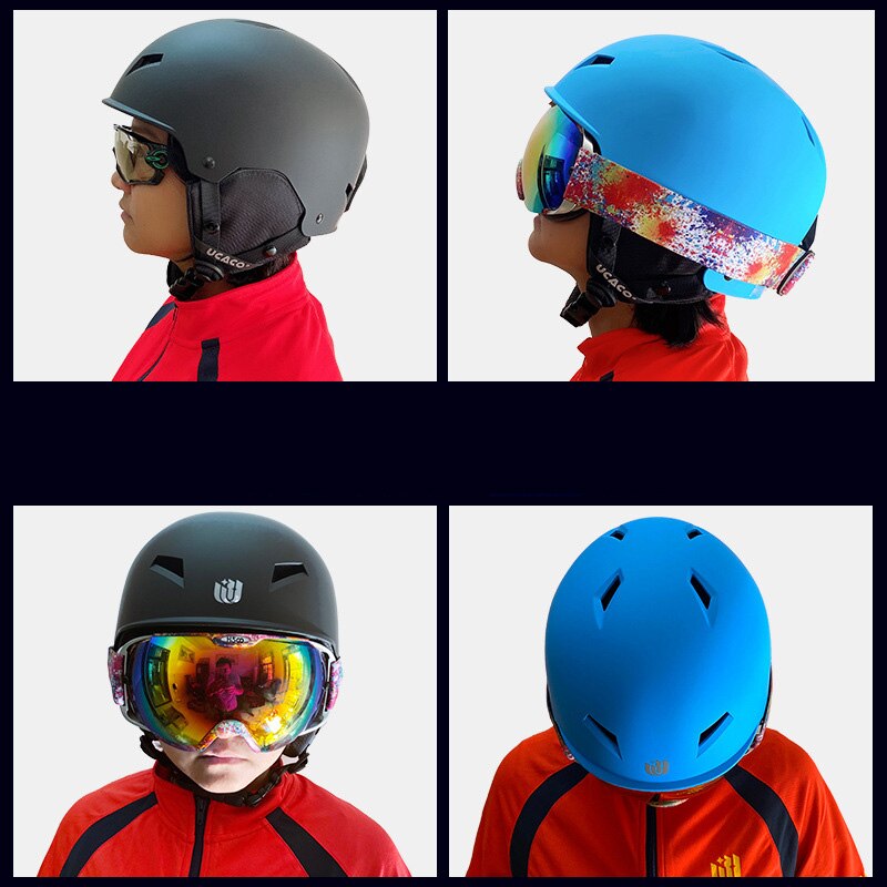 Ski Helmet Snowboard Skiing Cycling ABS EPS Outdoor Safety Accessory Men Women Protective Sports Helmet 58-62 cm