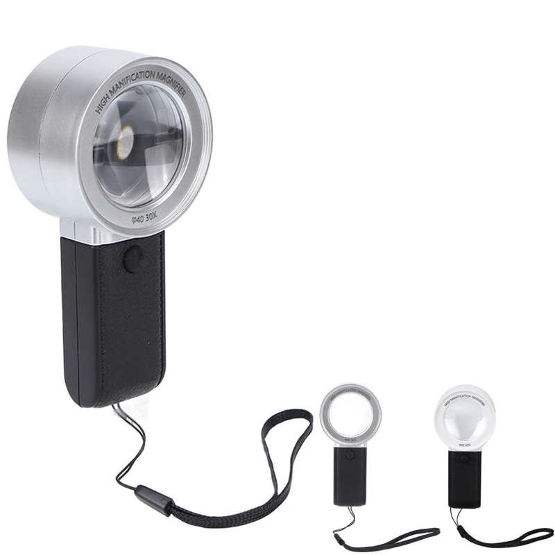 Handheld Magnifier Lighted Magnifying Glass 3 LED Lights for Reading for Antique for DIY