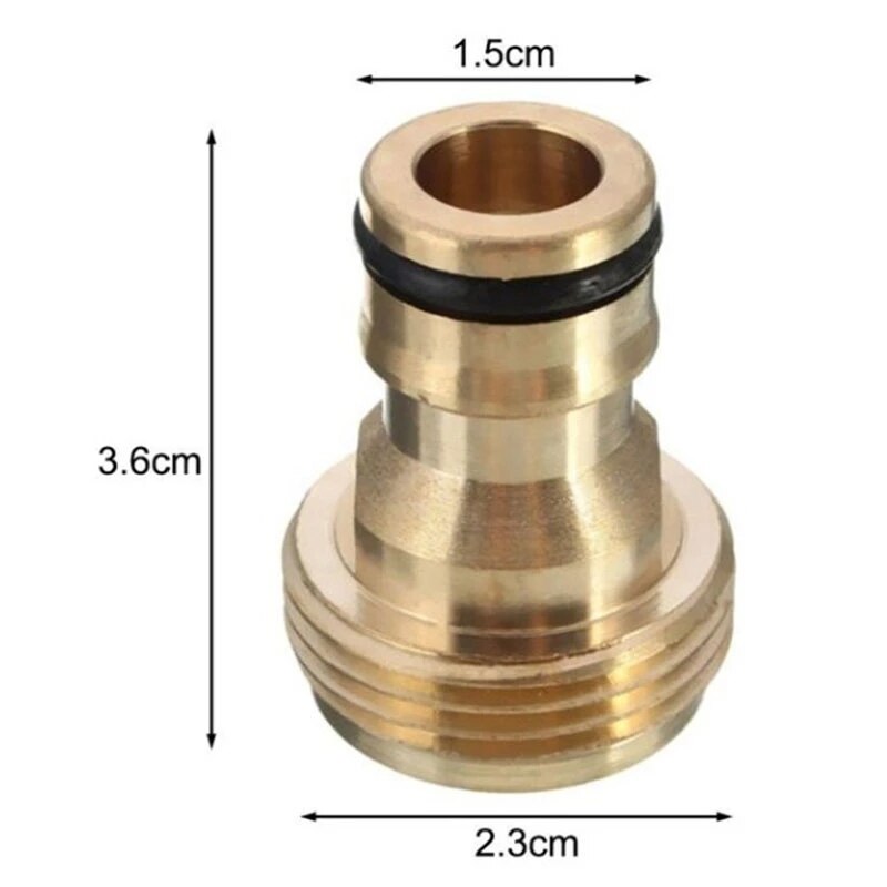 Universal Threaded Tap Connector Adaptor Pipe Joiner Fitting Premium Brass Linking Watering Faucet Converter Tap Connection